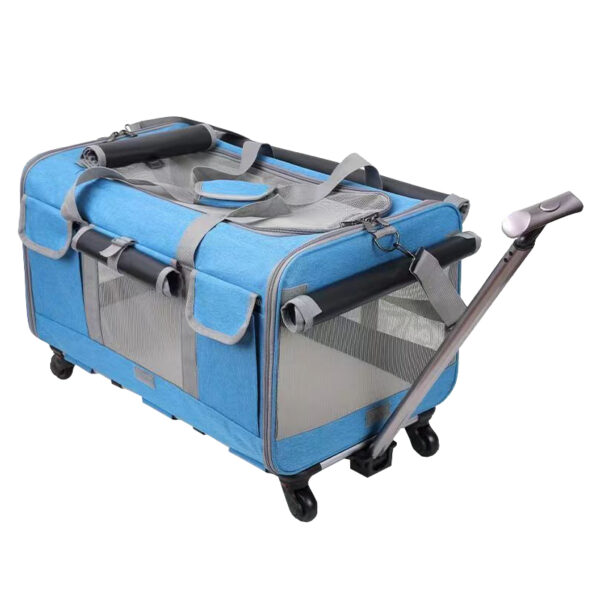 Pet Carrier Bag Foldable Portable Large Capacity Suitcase Dog Cat Carrier - Image 4