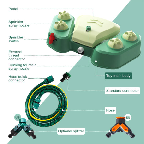 Dog Toy Outdoor Drinking Fountain Outdoor Sprinkler - Image 3