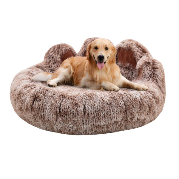 Pet Bed Warm Plush Polygonal Cat Dog Bed - Image 2
