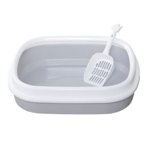 Cat Toilet Litter Box Easy Cleaning Detachable Plastic Cat Toilet