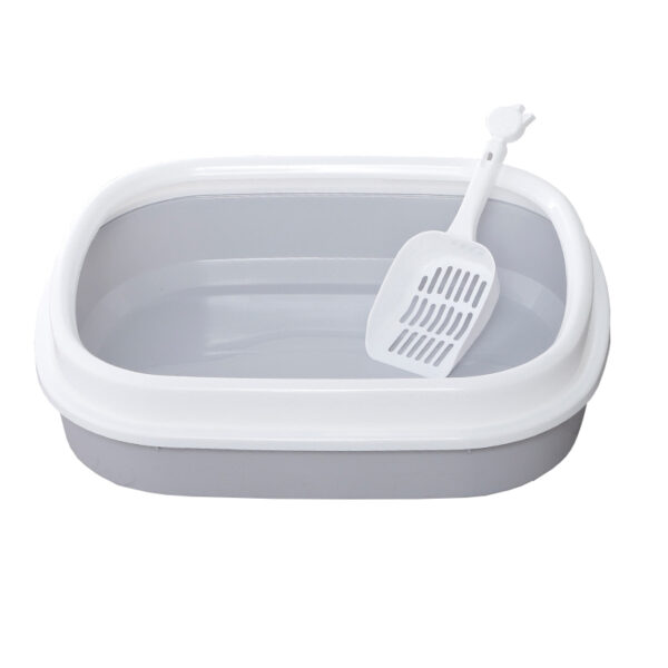 Cat Toilet Litter Box Easy Cleaning Detachable Plastic Cat Toilet
