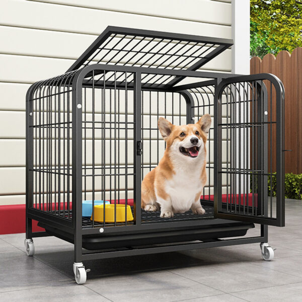 Open Top Crate Heavy Duty Metal Dog Crate - Image 3