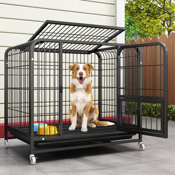 Open Top Crate Heavy Duty Metal Dog Crate - Image 4