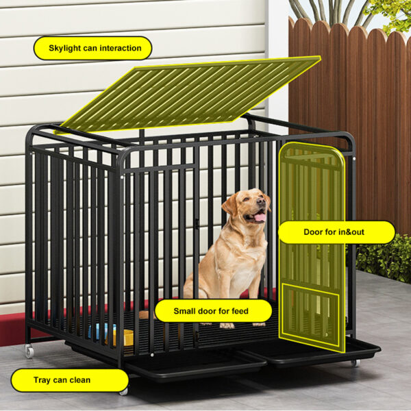 Open Top Crate Heavy Duty Metal Dog Crate - Image 2