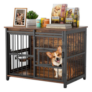 Wire Wooden Dog Cage With Two Door