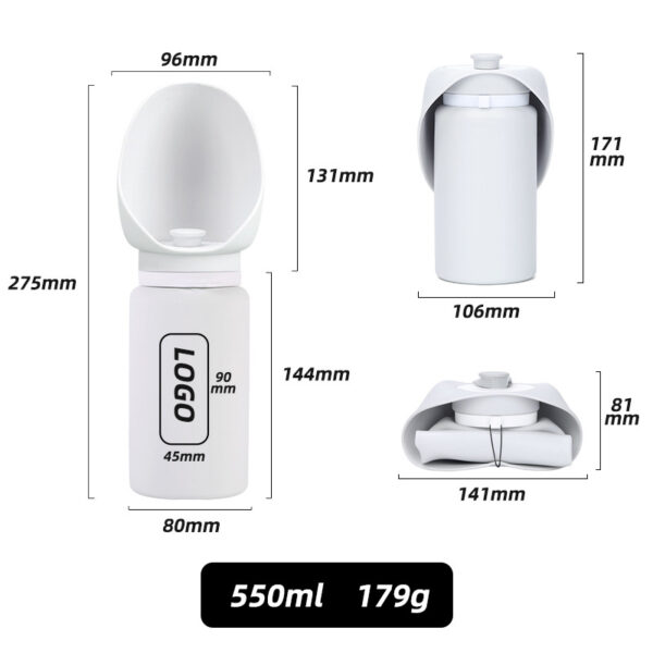 Foldable Dog Water Bottle Portable Travel Outdoor Drinking Water Pet Dog Bottle - Image 4