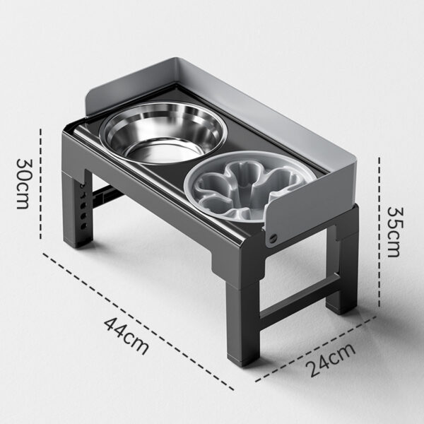 Dog Elevated Bowl Adjustable Raised Pet Stainless Steel Dog Bowls - Image 2