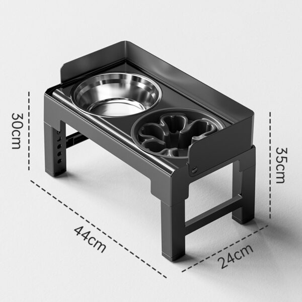 Dog Elevated Bowl Adjustable Raised Pet Stainless Steel Dog Bowls - Image 3