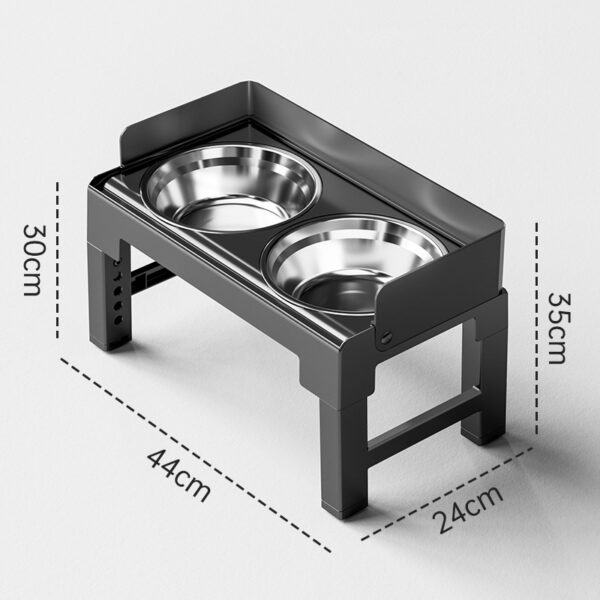 Dog Elevated Bowl Adjustable Raised Pet Stainless Steel Dog Bowls - Image 4