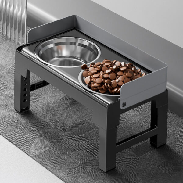 Dog Elevated Bowl Adjustable Raised Pet Stainless Steel Dog Bowls - Image 6