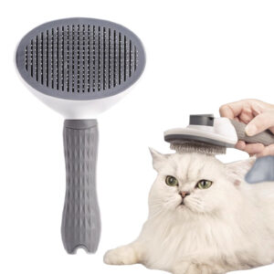 Dog Slicker Brush Pet Hair Grooming One Click Self Cleaning Dog Brush
