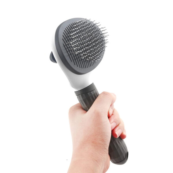 Dog Slicker Brush Pet Hair Grooming One Click Self Cleaning Dog Brush - Image 4