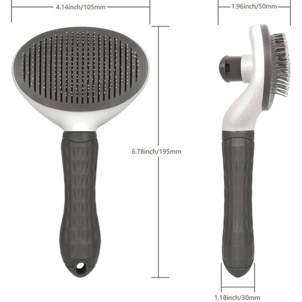 Dog Slicker Brush Pet Hair Grooming One Click Self Cleaning Dog Brush - Image 5