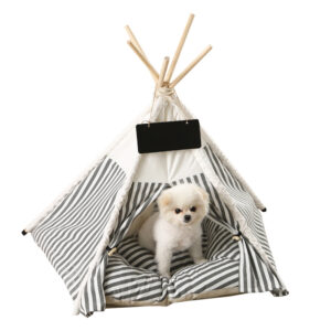 Teepee Pet Bed Foldable Dog Bed With Removable Cushion