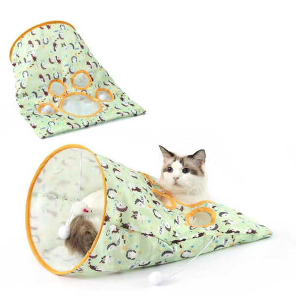 Crinkle Tunnel Cat Toy Pet Kitten Play Ball Cute Cat Tunnel - Image 3