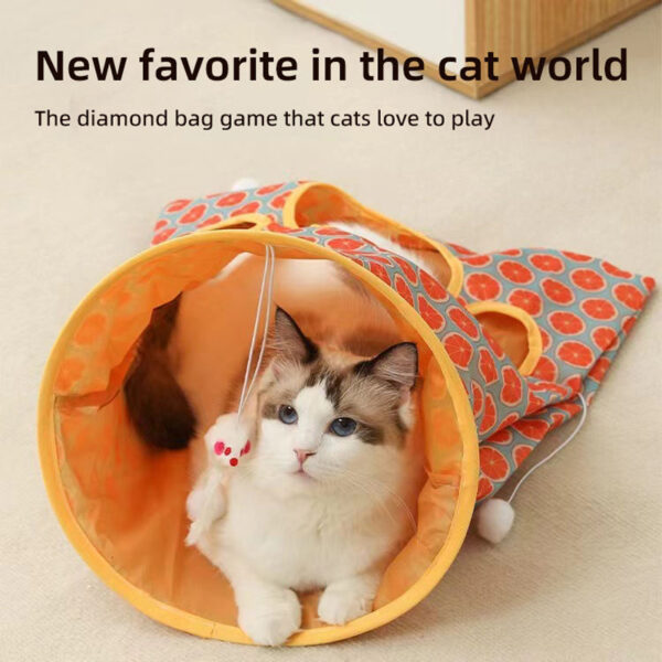 Crinkle Tunnel Cat Toy Pet Kitten Play Ball Cute Cat Tunnel - Image 5