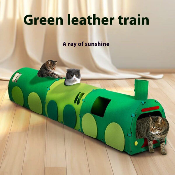 Train Cat Tunnel Nest Toys Cat Scratching Board - Image 5