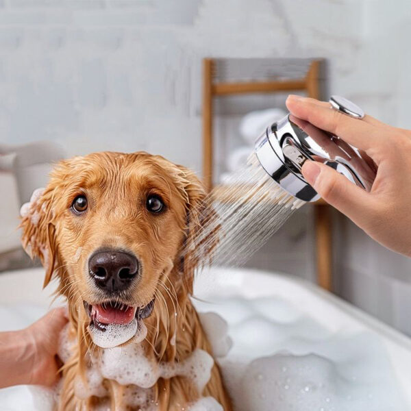 Pet Shower Sprayer Brush for Dog Cat Grooming Cleaning Massage - Image 2
