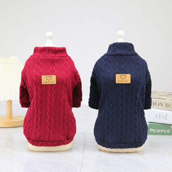 Dog Sweaters Autumn Winter Warm Pet Clothes - Image 3