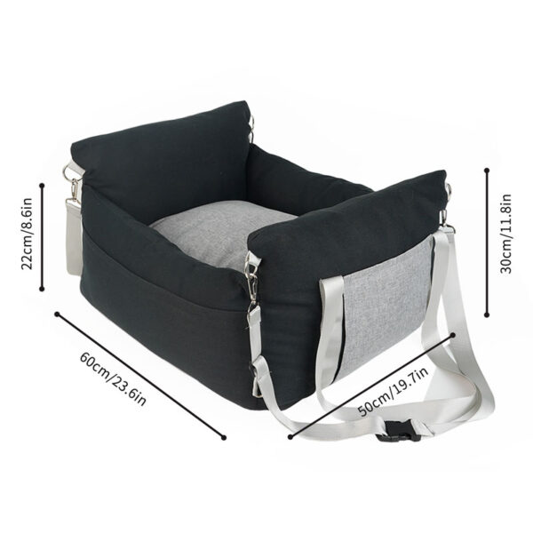 Dog Car Seat Bed Waterproof Removable Washable  for Dogs Travel - Image 3