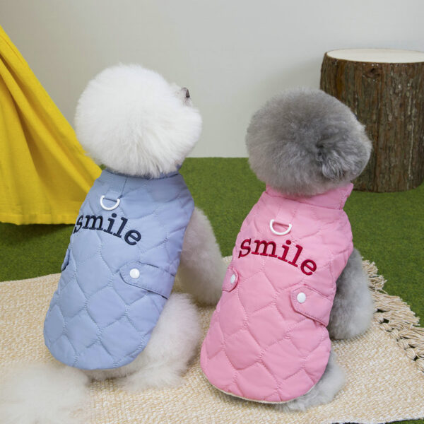 Winter Cotton Coat With Leashes Buckle For Small Dog - Image 2