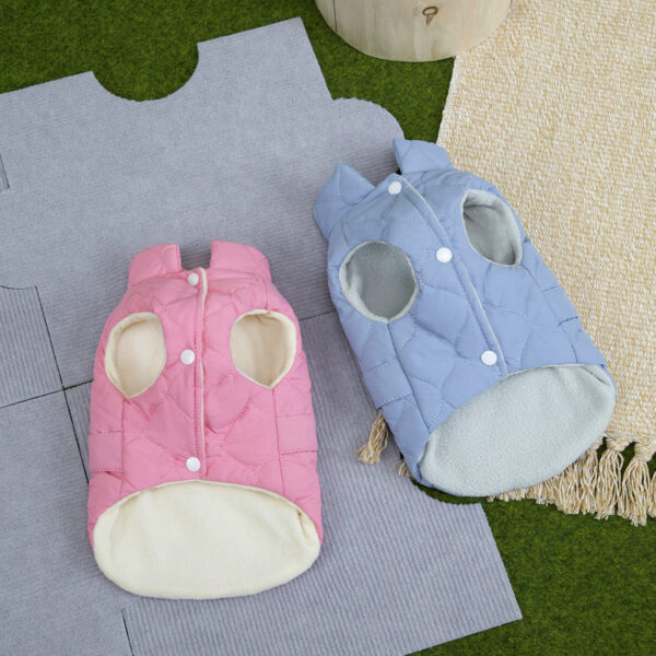 Winter Cotton Coat With Leashes Buckle For Small Dog - Image 4