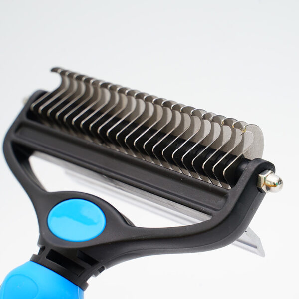 Comfortable Dog Cat 2 in 1 Deshedding Tool Pet Grooming Brush - Image 5