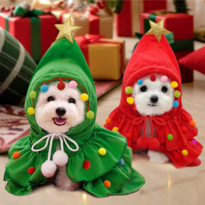 Stylish Puppy Dog Christmas Cloak Wholesale Pet Clothes