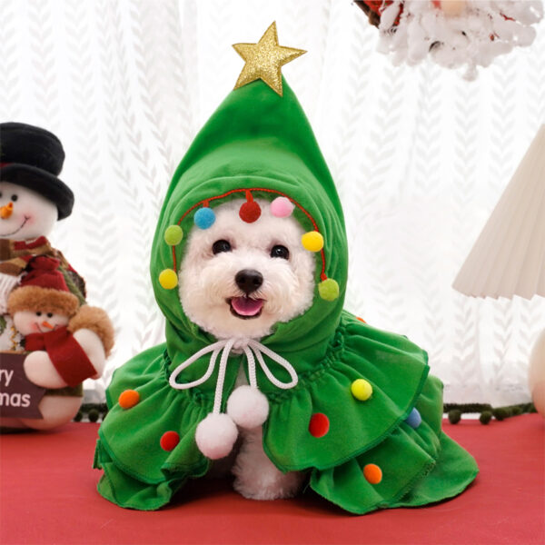Stylish Puppy Dog Christmas Cloak Wholesale Pet Clothes - Image 2