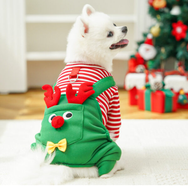 Christmas Elk  Pet Clothes Dogs Cats Coat Jacket Jumpsuit For Winter Warm - Image 2