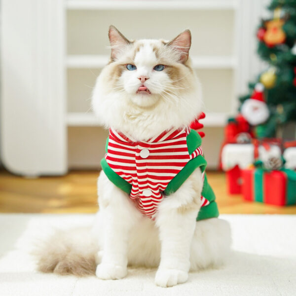 Christmas Elk  Pet Clothes Dogs Cats Coat Jacket Jumpsuit For Winter Warm - Image 3