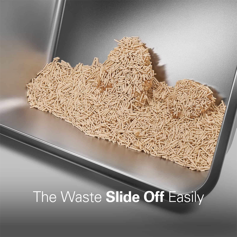 Large Stainless Steel Open Cat Litter Box with High Sides - Image 4