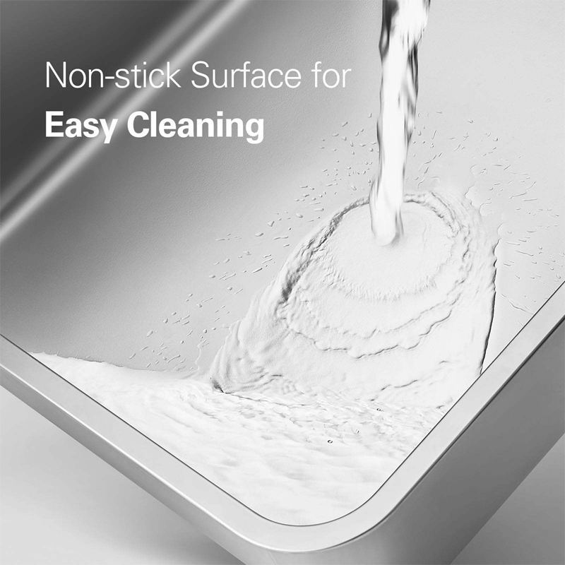 Large Stainless Steel Open Cat Litter Box with High Sides - Image 5