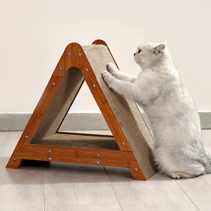 Cat Tree L-Shaped Cat Scratching Board Vertical Corrugated Paper Toy Small Cat Climbing Frame Indoor - Image 5